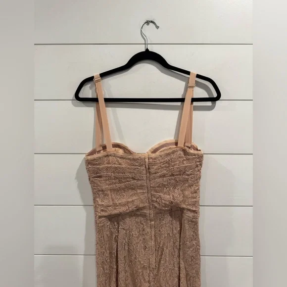 Dolce & Gabbana blush pink lace bustier dress